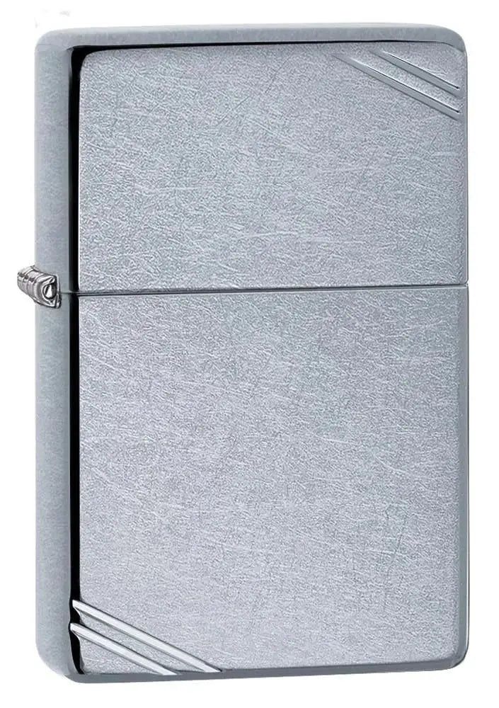 Zippo Lighter - Vintage Street Chrome w/ Slashes