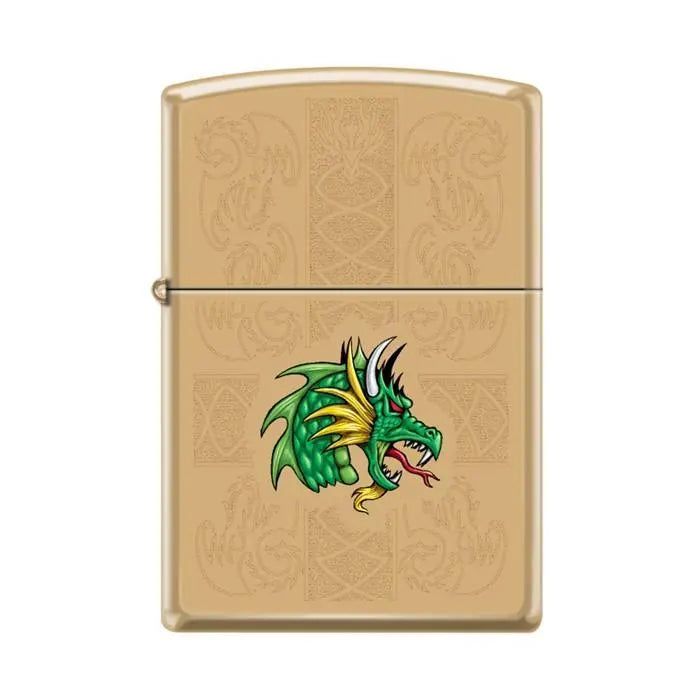 Zippo Lighter - Dazzling Dragon High Polish Brass