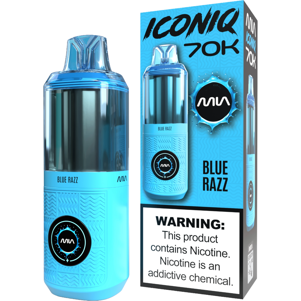 teal disposable vape Tyson 2.0 ICONIQ 70K Blue Razz RAZ Vape voopoo drag 5 Flavor:Blue Pom Ice