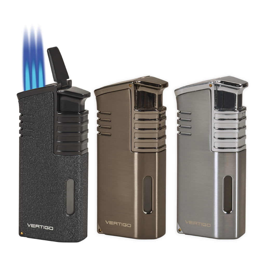Vertigo Mechanic Triple Torch Lighter w/ Cigar Punch