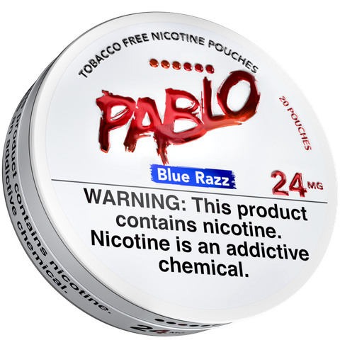 A can of Pablo Blue Razz