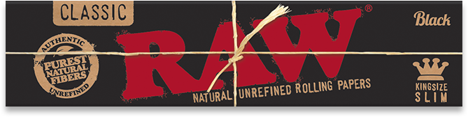 RAW Black Kingsize Slim Rolling Papers - UNIT