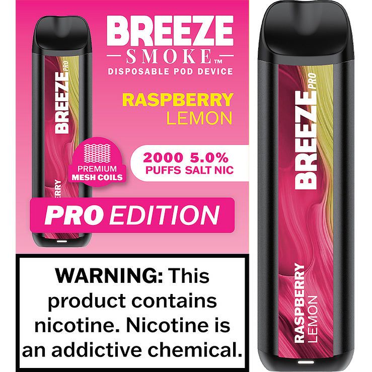 breezes vapes Breeze Pro Disposable Vape Select Flavor ::Pink Kiwi size-120-ml 5-Pack] Foger Switch Pro