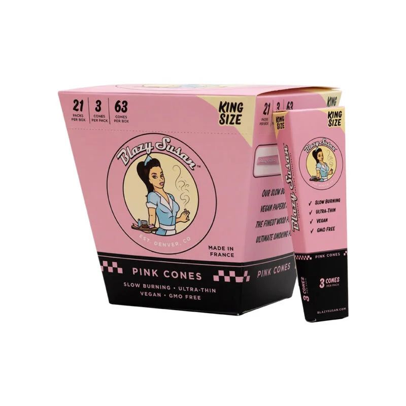 Blazy Susan King Size Pre-Roll Cones - 3 Pack